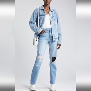 Rails Grove Embellished Star Denim Jacket Size M